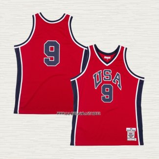 Michael Jordan NO 9 Camiseta USA 1984 Rojo