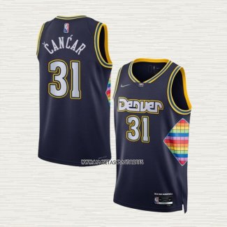 Vlatko Cancar NO 31 Camiseta Denver Nuggets Ciudad 2021-22 Azul