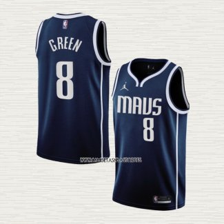 Josh Green NO 8 Camiseta Dallas Mavericks Statement 2022-23 Azul