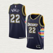 Zeke Nnaji NO 22 Camiseta Denver Nuggets Ciudad 2021-22 Azul