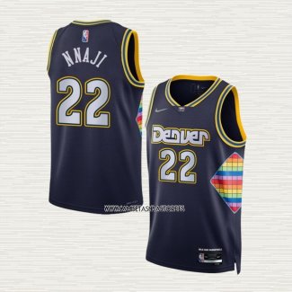 Zeke Nnaji NO 22 Camiseta Denver Nuggets Ciudad 2021-22 Azul