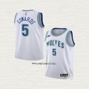 Anthony Edwards NO 5 Camiseta Nino Minnesota Timberwolves Classic 2023-24 Blanco