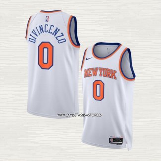 Donte Divincenzo NO 0 Camiseta New York Knicks Association Blanco