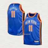 Jalen Brunson NO 11 Camiseta Nino New York Knicks Ciudad 2023-24 Azul