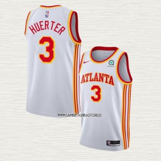 Kevin Huerter NO 3 Camiseta Atlanta Hawks Association 2020-21 Blanco