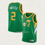 Joe Ingles NO 2 Camiseta Utah Jazz Earned 2020-21 Verde