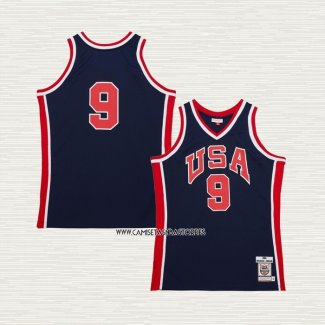 Michael Jordan NO 9 Camiseta USA 1984 Azul