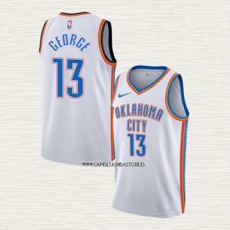 Paul George NO 13 Camiseta Oklahoma City Thunder Association Blanco