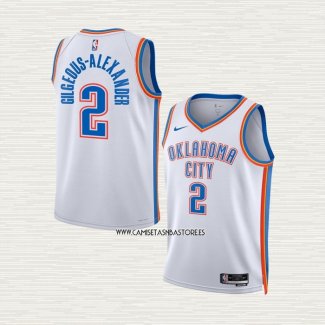 Shai Gilgeous-Alexander NO 2 Camiseta Nino Oklahoma City Thunder Association Blanco