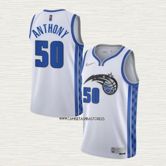 Cole Anthony NO 50 Camiseta Orlando Magic Earned 2020-21 Blanco