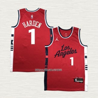 James Harden NO 2 Camiseta Los Angeles Clippers Statement 2024-25 Rojo