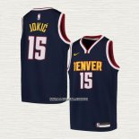 Nikola Jokic NO 15 Camiseta Nino Denver Nuggets Icon 2020-21 Azul