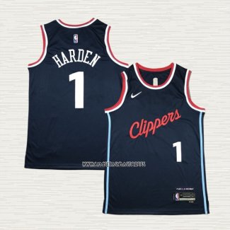 James Harden NO 1 Camiseta Los Angeles Clippers Icon 2024-25 Azul