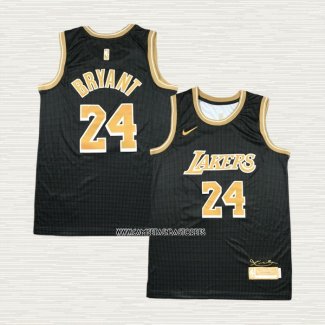 Kobe Bryant NO 24 Camiseta Los Angeles Lakers Select Series Oro Negro